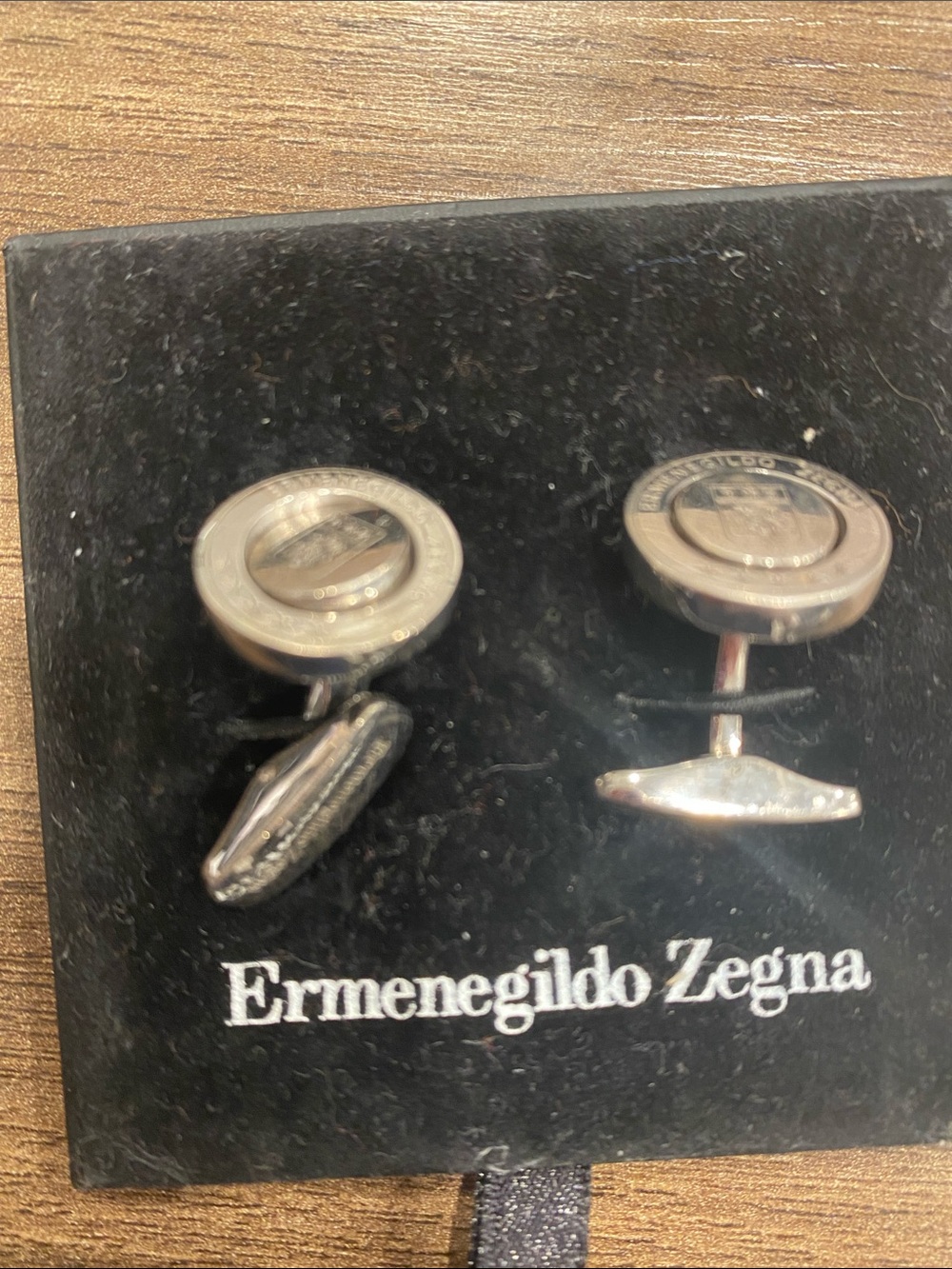 Ermenegildo Zegna Polished Sterling Silver-Tone Coin Cufflinks